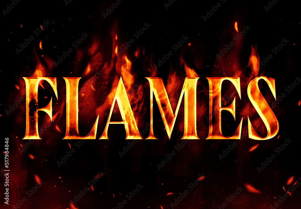 Fire Text Effect Mockup Stock Template | Adobe Stock