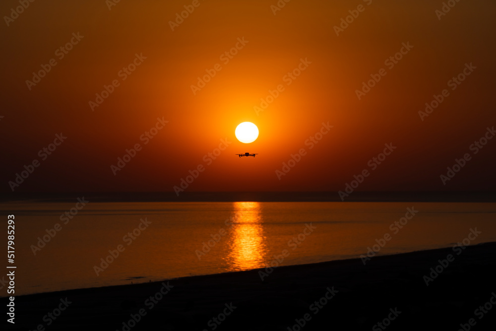 Drone in the Sun, Patara Beach Kas, Mediterranean Sea Antalya, Turkey