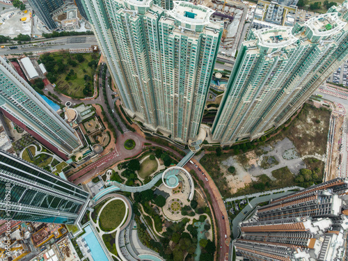 Bild auf Leinwand Lohas Park, Hong Kong Top view of Hong Kong residential apartment