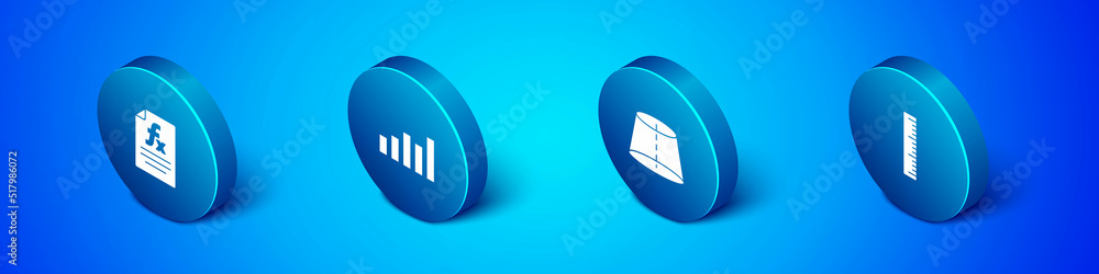 Set Isometric Function mathematical symbol, Geometric figure, Ruler and Graph, schedule, chart, diagram icon. Vector Set Isometric Function mathematical symbol, Geometric figure, Ruler and Graph, schedule, chart, diagram icon. Vector