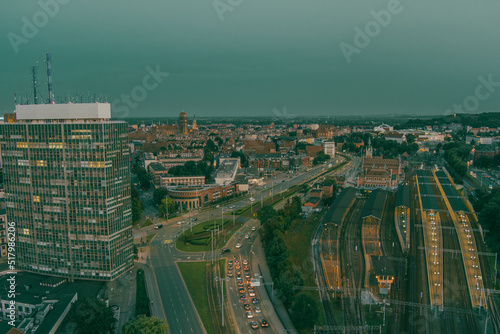 view of the city at night