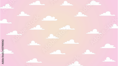 Cute cloudy pink gradient background in vector can be used as wallpaper, for clothes print, in web design, banners etc.