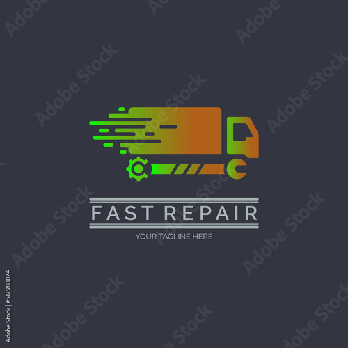 fast repair automotive logo template design for brand or company and other