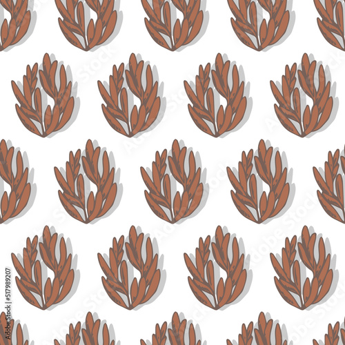 autumn branches with leaves seasonal vector seamless pattern