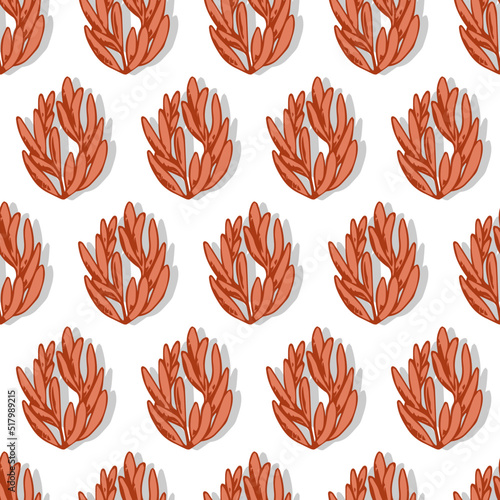 autumn branches with leaves seasonal vector seamless pattern