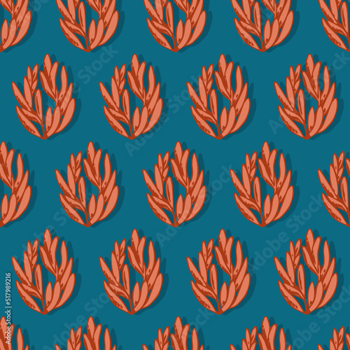 autumn branches with leaves seasonal vector seamless pattern