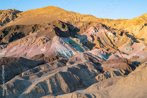 The colorful mineral deposits in the mountains of Death Valley National Park ...
