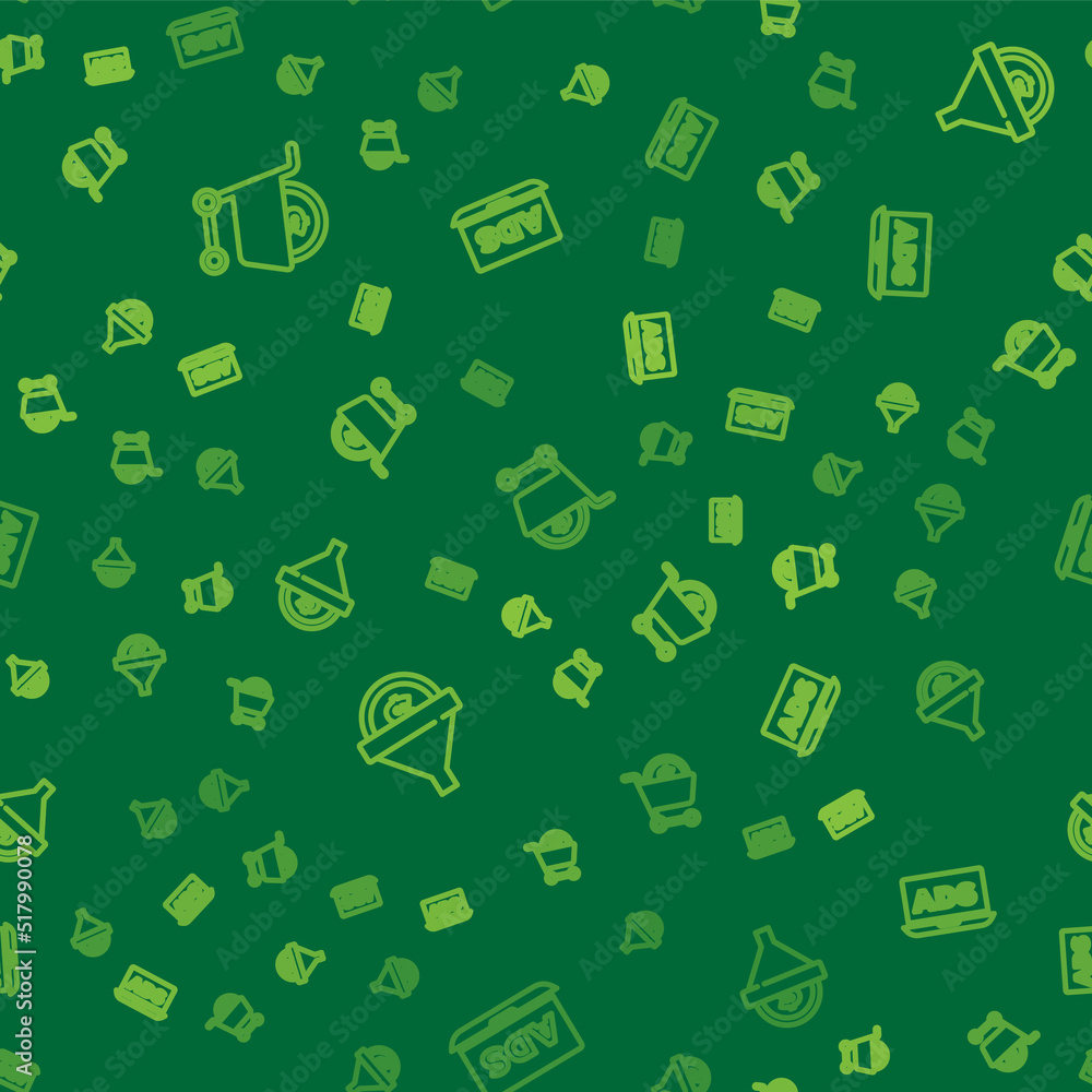 Set line Shopping cart and dollar, Lead management and Advertising on seamless pattern. Vector Set line Shopping cart and dollar, Lead management and Advertising on seamless pattern. Vector