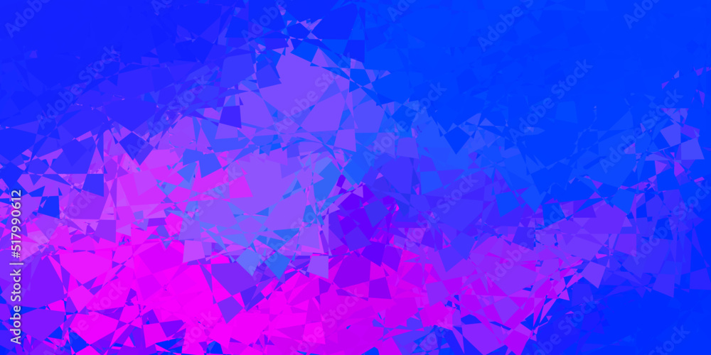 Light Blue, Red vector background with polygonal forms.