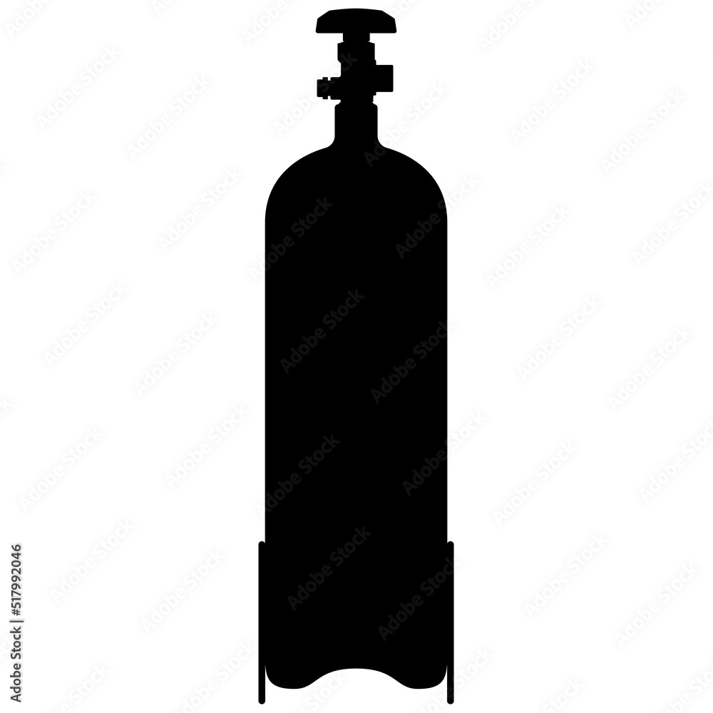 2 - 5 kg CO2 Gas cylinder, Reusable carbon dioxide compressed gas bottle for aquaristics, industry and medicine realistic silhouette 2 - 5 kg CO2 Gas cylinder, Reusable carbon dioxide compressed gas bottle for aquaristics, industry and medicine realistic silhouette