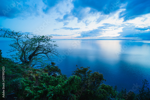 clouds over the lake