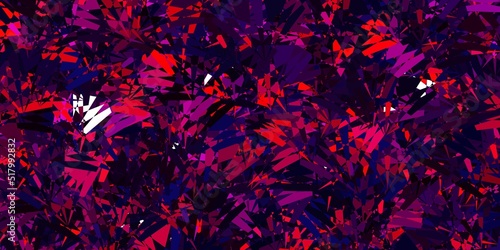 Dark Pink  Red vector pattern with polygonal shapes.