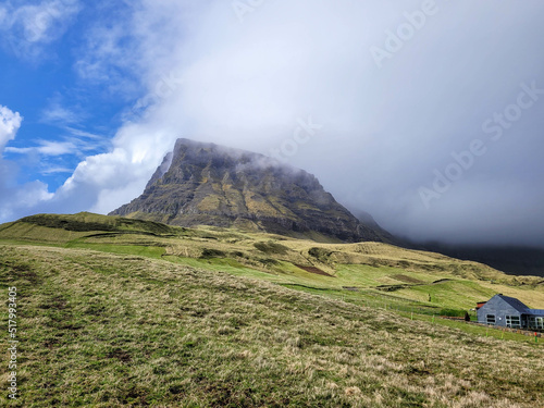 Mountain by the village of Gasadalur in the Faroe Islands