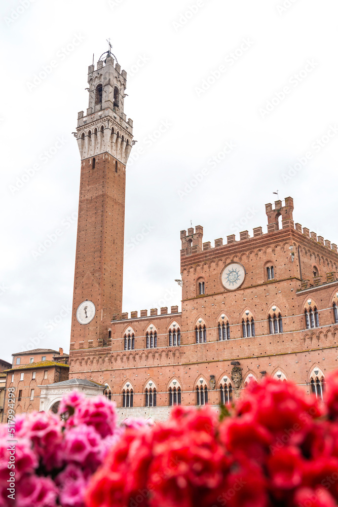  The Palazzo Pubblico, town hall is a palace in Siena, Italy
