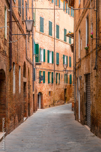 Generic architecture and street view in Siena  Tuscany  Italy