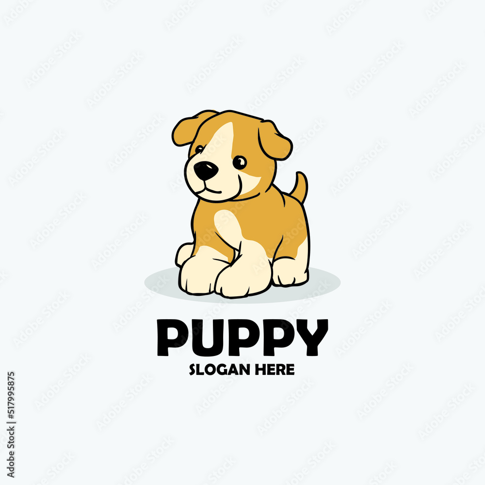 dog puppy cute animal logo vector dog puppy cute animal logo vector