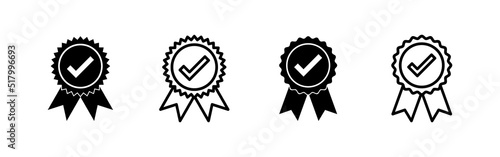 Approved icon vector. Certified Medal Icon