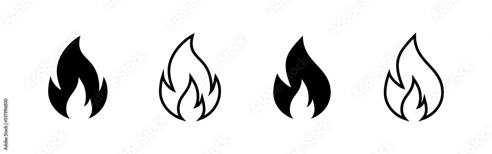 Fire icon vector. fire sign and symbol Fire icon vector. fire sign and symbol