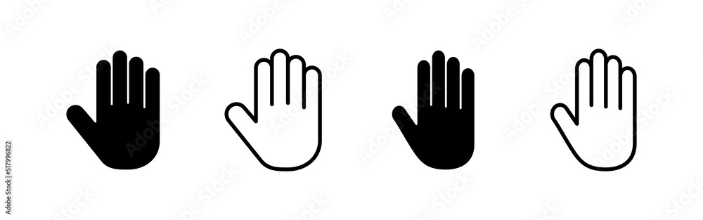 Hand icon vector. hand sign and symbol. palm Hand icon vector. hand sign and symbol. palm
