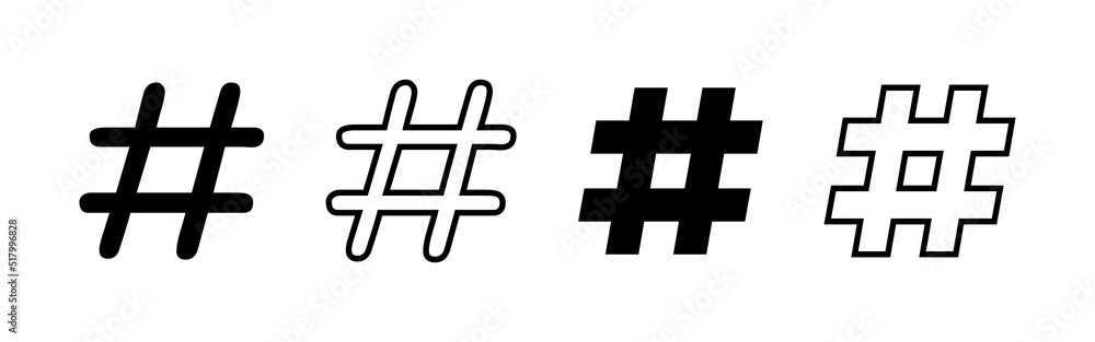 Fototapeta premium Hashtag icon vector. hashtag sign and symbol
