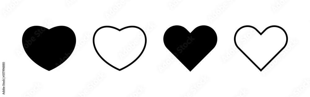Love icon vector. Heart sign and symbol. Like icon vector. Love icon vector. Heart sign and symbol. Like icon vector.