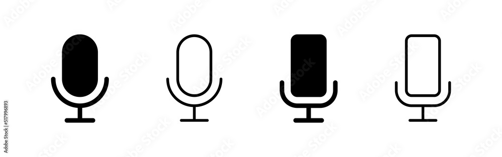 Microphone icon vector. karaoke sign and symbol Microphone icon vector. karaoke sign and symbol