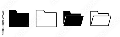 Folder icon vector. folder sign and symbol