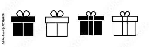 Gift icon vector. gift sign and symbol. birthday gift