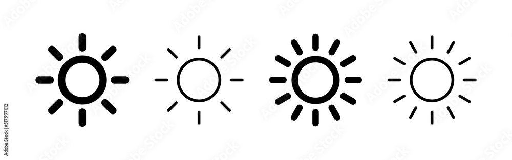 Sun icon vector. Brightness sign and symbol Sun icon vector. Brightness sign and symbol
