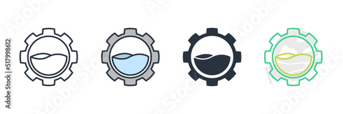 water resource icon logo vector illustration. Natural resources symbol template for graphic and web design collection