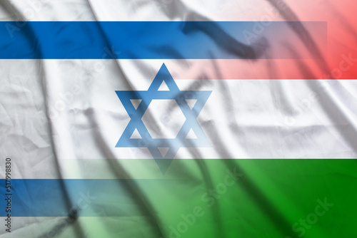 Israel and Hungary government flag international negotiation HUN ISR