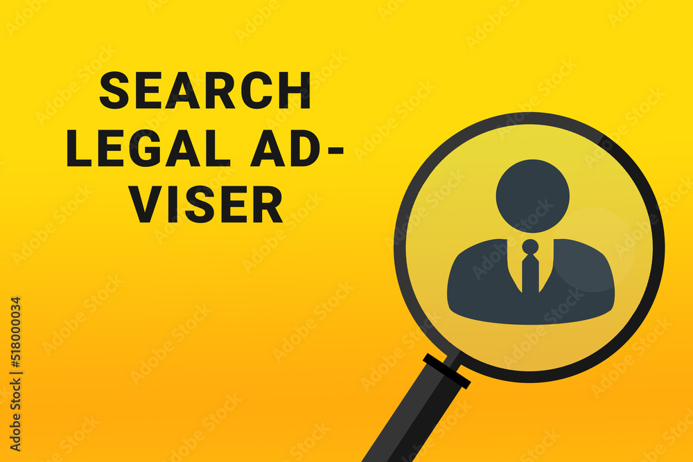 Legal adviser career. Build a career concept. Legal adviser working. Legal adviser career text on yellow background. Loupe symbolizes job search. Wallpapers on theme jobs. Legal adviser career. Build a career concept. Legal adviser working. Legal adviser career text on yellow background. Loupe symbolizes job search. Wallpapers on theme jobs.