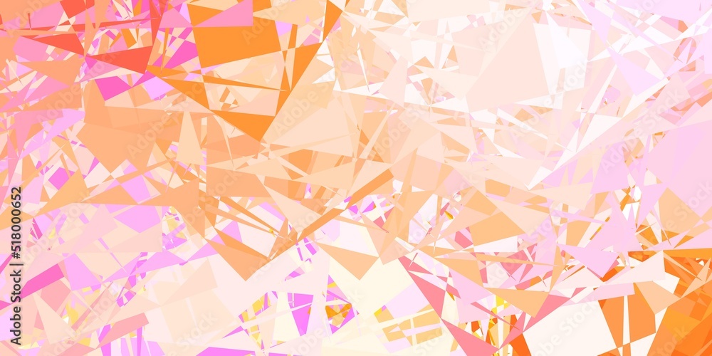 Light Pink, Yellow vector pattern with abstract shapes.