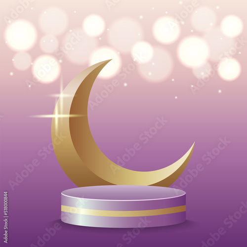Islamic podium stage for product display