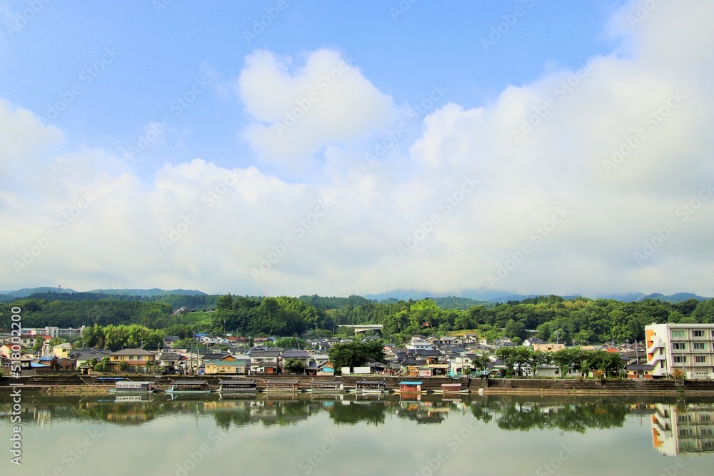 日田市の三隈川風景