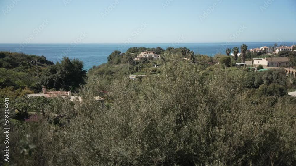 Residential area and Mediterranean Sea in Nerja, Costa del Sol, Malaga Province Residential area and Mediterranean Sea in Nerja, Costa del Sol, Malaga Province