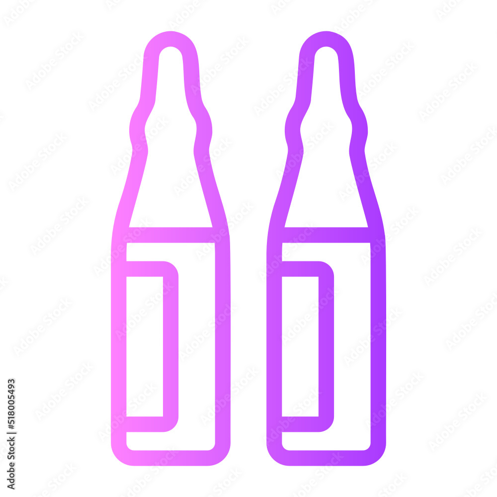Ampoule gradient icon Ampoule gradient icon