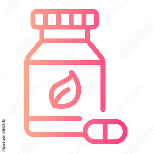 herbal medicine gradient icon