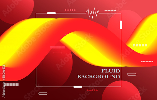 red yellow white bright fluid abstract background