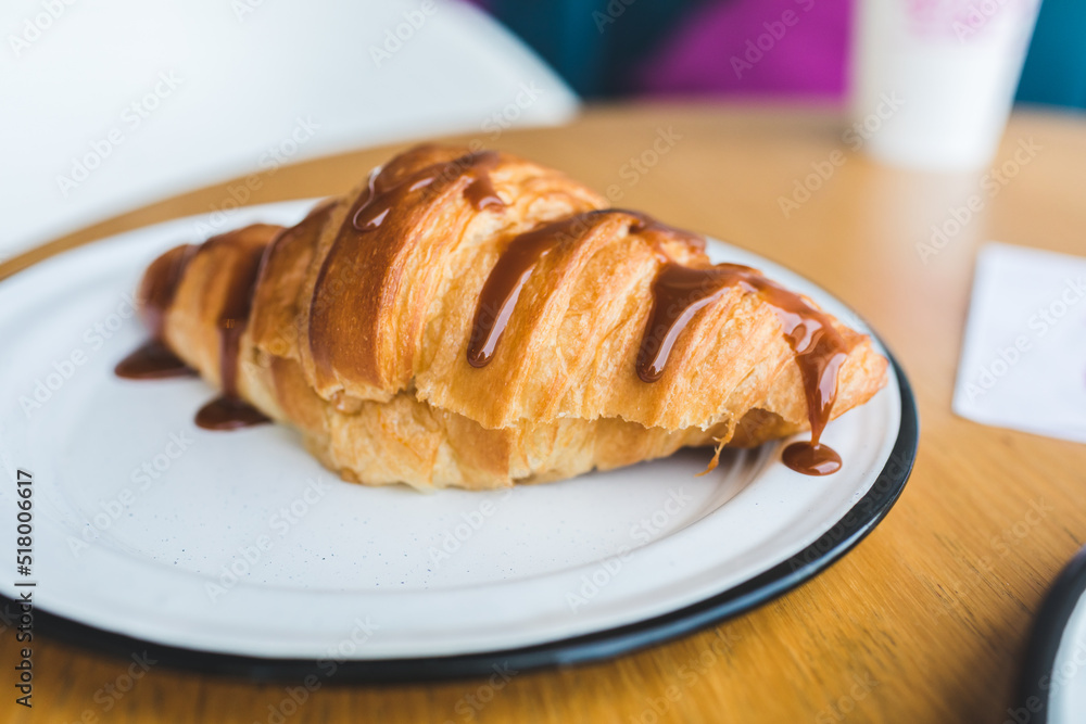 croissant on a plate croissant on a plate