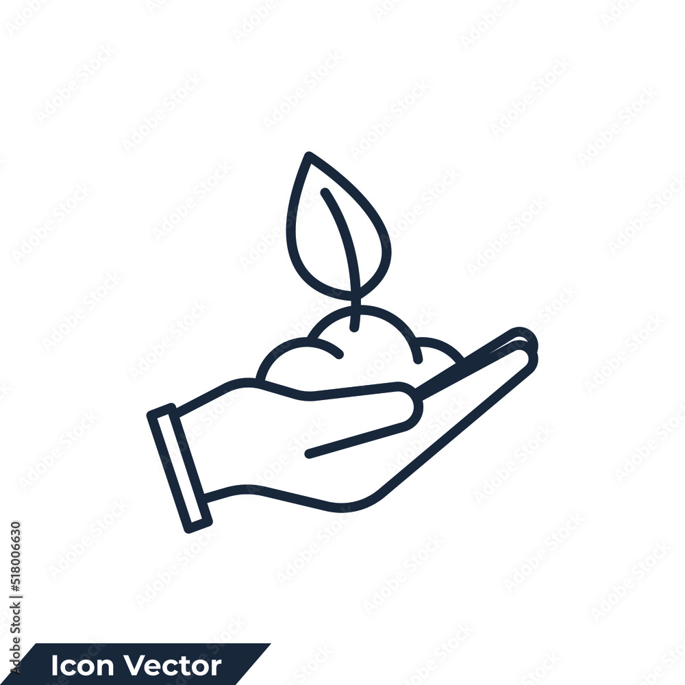ecology icon logo vector illustration. leaf and hand, care nature symbol template for graphic and web design collection ecology icon logo vector illustration. leaf and hand, care nature symbol template for graphic and web design collection