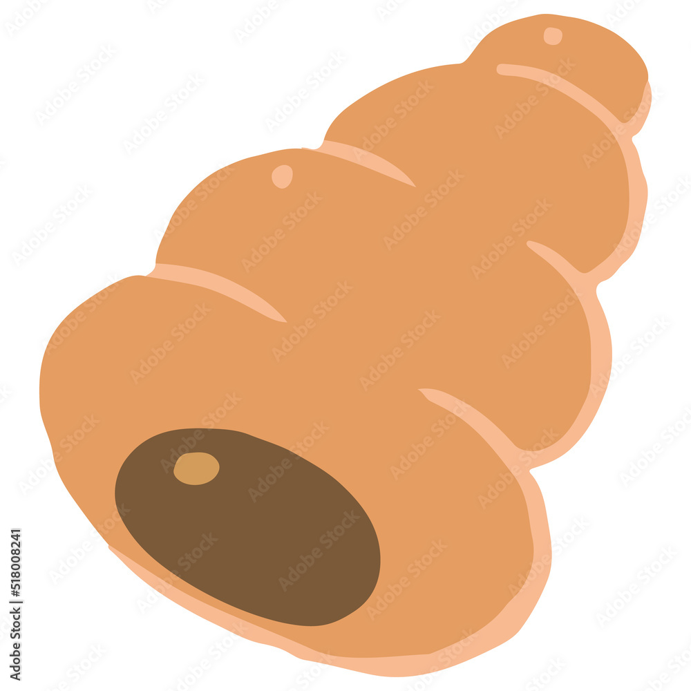 チョココロネのイラスト 単品 ベクター チョココロネのイラスト 単品 ベクター