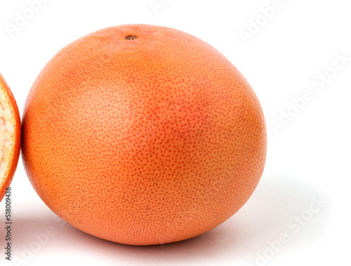 front view fresh sliced orange isolated on white background ripe mellow fruit juice color citrus tree citrus  Whole and sliced ripe oranges placed on white background  half orange fruit isolated.