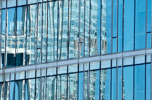 Wallpaper Mural The glass windows of the building in sunset Torontodigital.ca