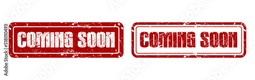 Coming soon rubber stamp