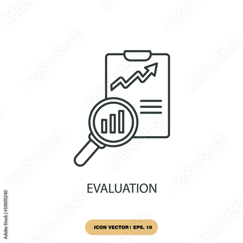 evaluation icons  symbol vector elements for infographic web