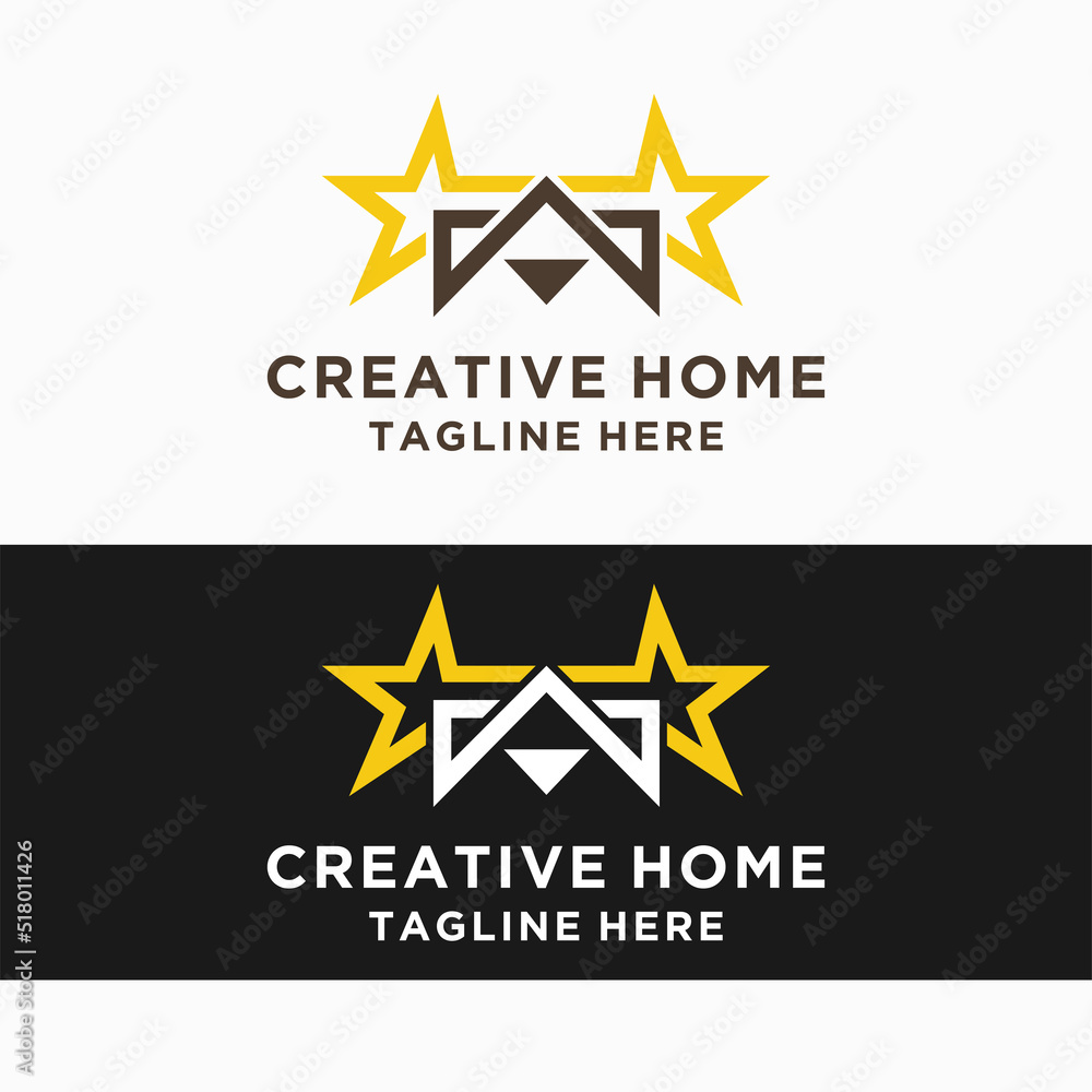 Obraz premium Creative home logo design icon template