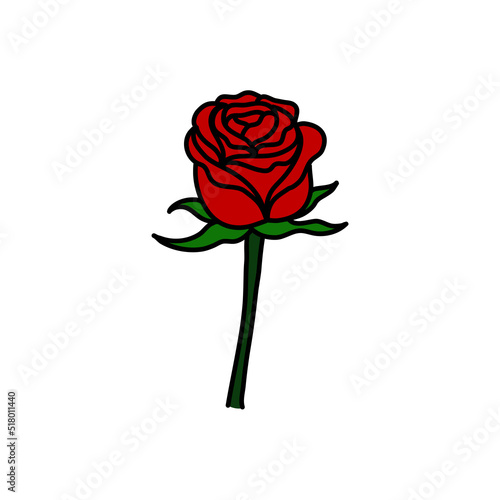 Rose flower icon. Rose flower vector design illustration. Rose flower symbol sign.
