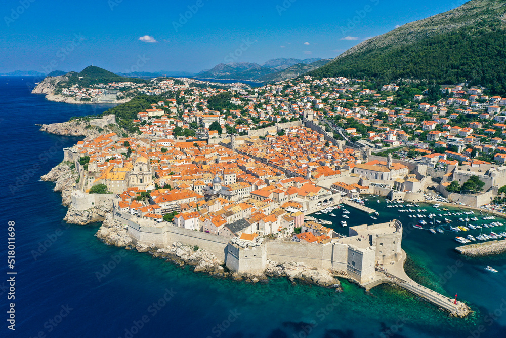 Dubrovnik arial drone 