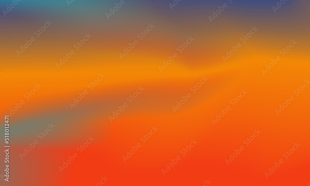 Beautiful gradient background blue, orange and red smooth and soft texture